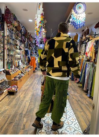 Yeşil Yandan Cepli Nepal Pantolon