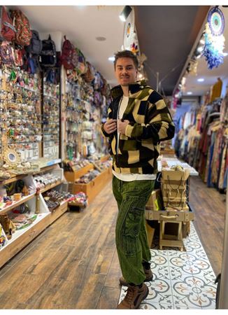 Yeşil Yandan Cepli Nepal Pantolon