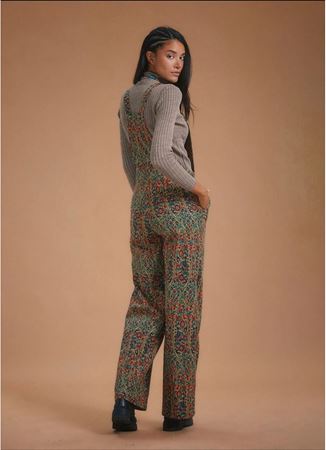 Çiçekli Bol Paça Salopet Kadın Tulum