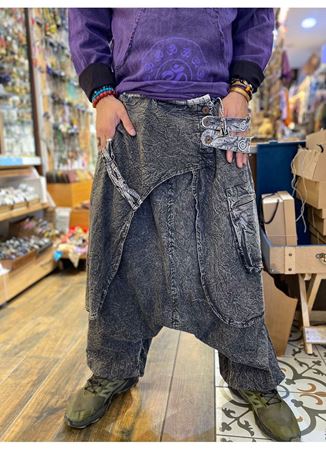 Unisex Nepal Yandan Cepli Şalvar