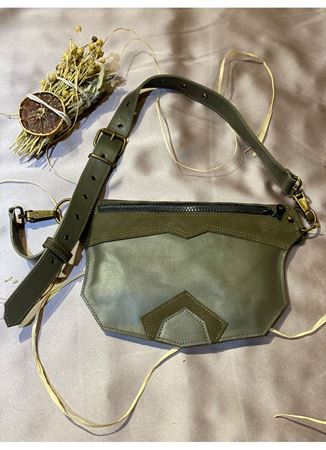 Özel Tasarım El Yapımı Unisex Deri Bel Çantası