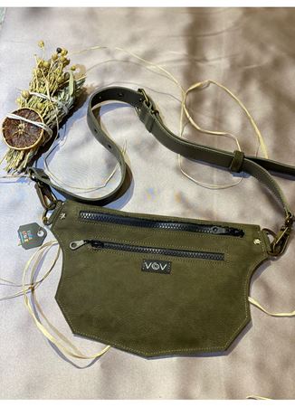 Özel Tasarım El Yapımı Unisex Deri Bel Çantası