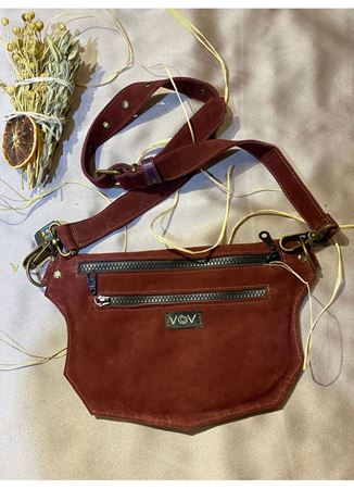 Özel Tasarım El Yapımı Unisex Deri Bel Çantası