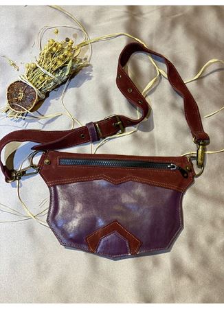 Özel Tasarım El Yapımı Unisex Deri Bel Çantası