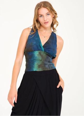 Gipeli Yazlık Batik Desenli Bluz