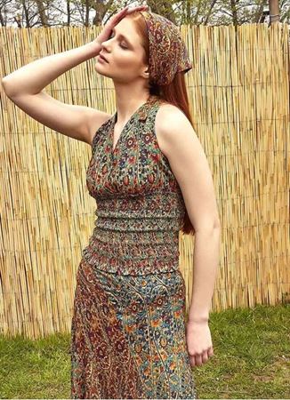 Gipeli Yazlık Pera Desenli Bluz