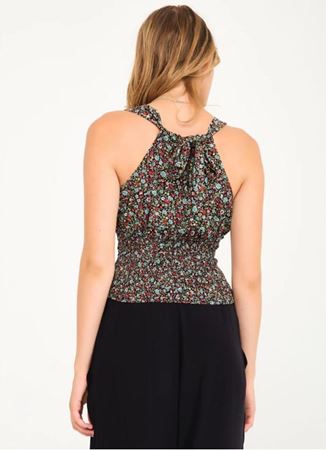 Gipeli Yazlık Kırmızı Çiçekli Bluz