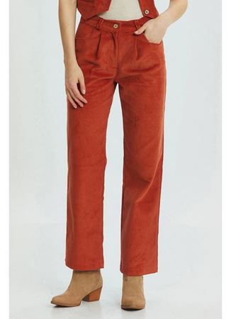 Bohem Tarz Fitilli Kadife Pantolon
