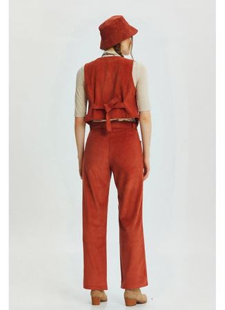 Bohem Tarz Fitilli Kadife Pantolon