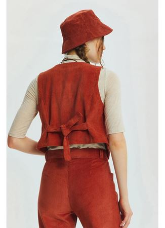 Bohem Tarz V Yaka Klasik Kesim Kadın Yelek