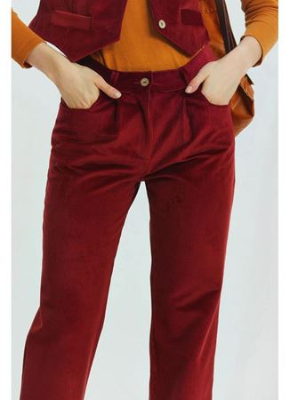 Bohem Tarz Fitilli Kadife Pantolon