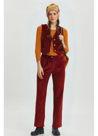 Bohem Tarz Fitilli Kadife Pantolon