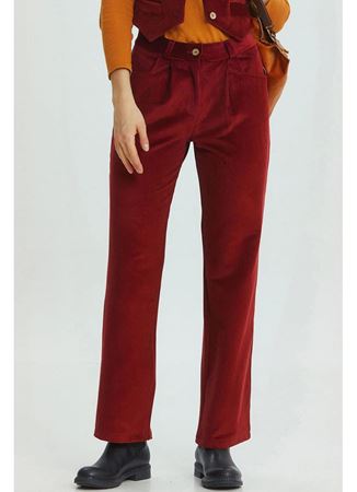 Bohem Tarz Fitilli Kadife Pantolon