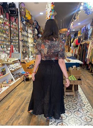 Önü Düğmeli Yırtmaç  Detaylı Etek