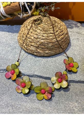 El İşi Özel Tasarım Deri boyunluk Kolye