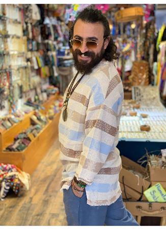 Uzun Kol V Yaka Keten üst