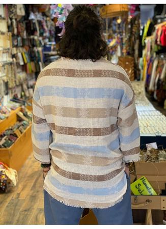 Uzun Kol V Yaka Keten üst