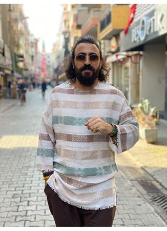 Uzun Kol V Yaka Keten üst 