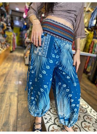 Renkli Pamuklu Etnik Pantolon
