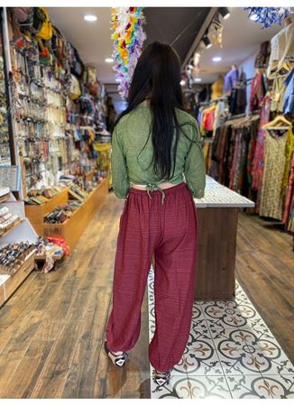 Renkli Pamuklu Etnik Pantolon