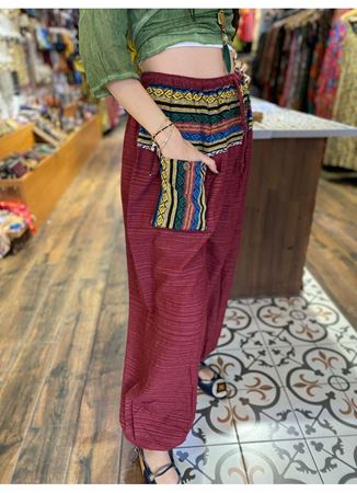 Renkli Pamuklu Etnik Pantolon