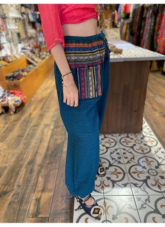 Renkli Pamuklu Etnik Pantolon 