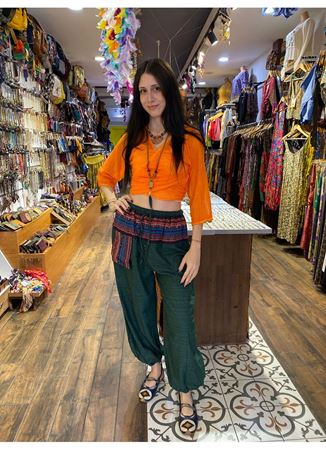 Renkli Pamuklu Etnik Pantolon