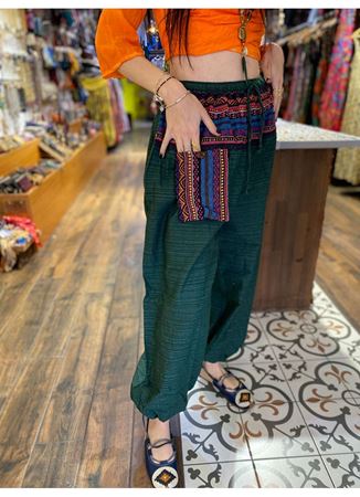 Renkli Pamuklu Etnik Pantolon