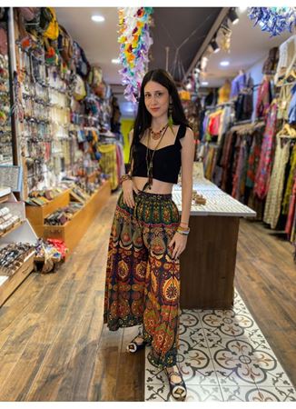 Etnik Desenli Etek Pantolon