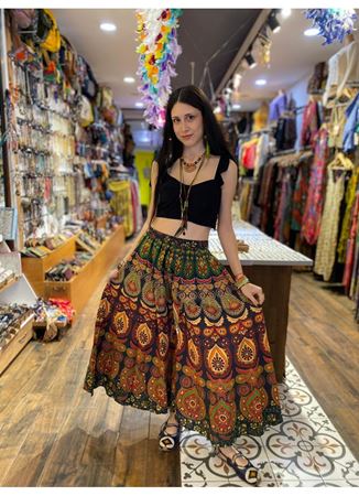 Etnik Desenli Etek Pantolon