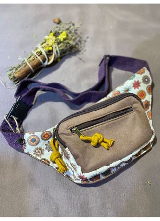 Renkli Pamuklu Bel Çantası