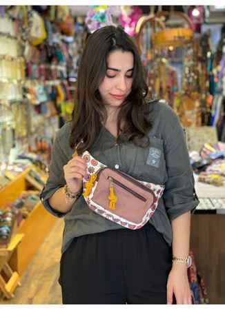 Renkli Pamuklu Bel Çantası