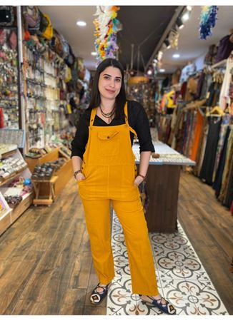 Düz Paça Nepal Tulum Sarı