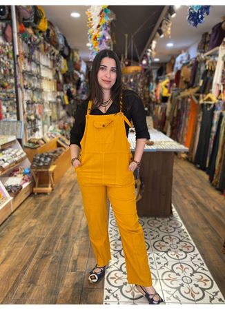 Düz Paça Nepal Tulum Sarı