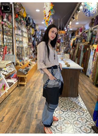 Unisex Nepal Yandan Cepli Şalvar