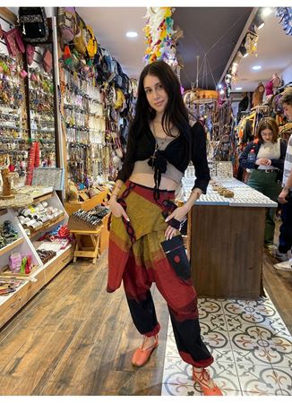 Unisex Nepal Yandan Cepli Şalvar