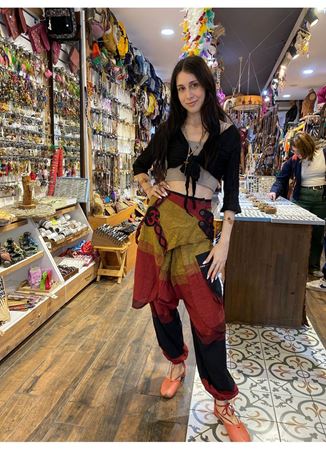 Unisex Nepal Yandan Cepli Şalvar