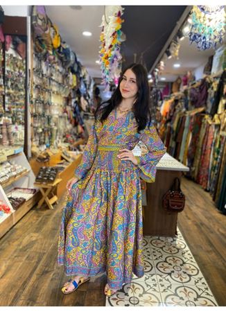 Uzun Kollu Alt Üst İpek Takım