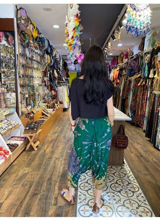 Batik Desen Yeşil Şalvar