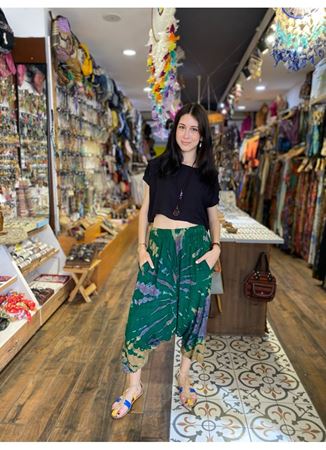 Batik Desen Yeşil Şalvar