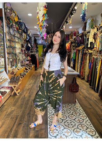 Batik Desen Yeşil Şalvar