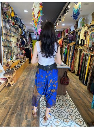 Batik Desen Mavi Şalvar