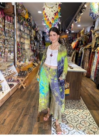 Batik Desen Yeşil Pantolon