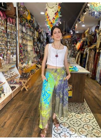 Batik Desen Yeşil Pantolon