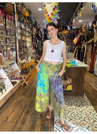 Batik Desen Yeşil Pantolon