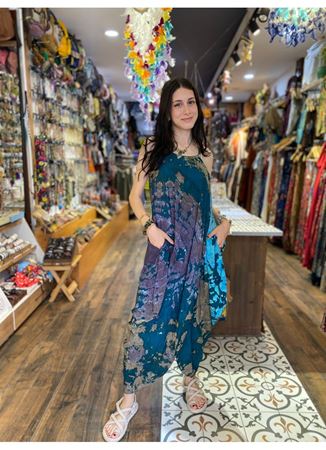 Batik Desen Şalvar Görünümlü Elbise