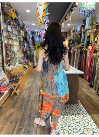 Batik Desen Şalvar Görünümlü Elbise