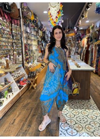 Batik Desen Şalvar Görünümlü Elbise