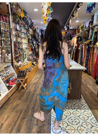 Batik Desen Şalvar Görünümlü Elbise