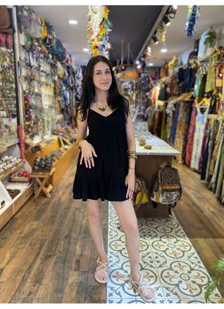 Boyundan Bağlamalı Kısa Elbise